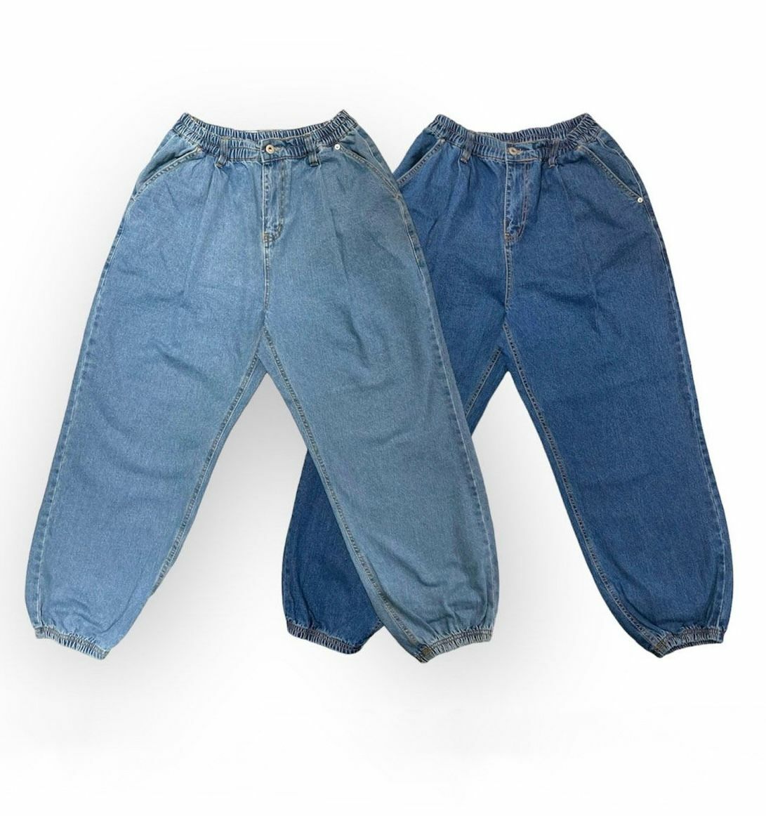 淨色束腳鬆身牛仔褲 P2732