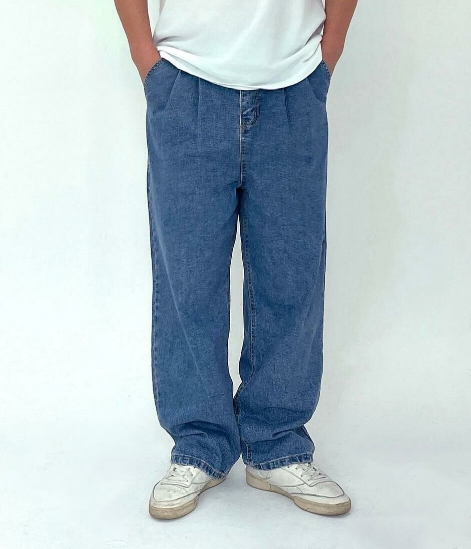 淨色鬆身牛仔褲 P2733