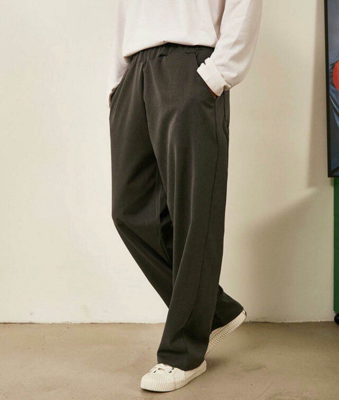 淨色可束腳鬆身褲 P2734