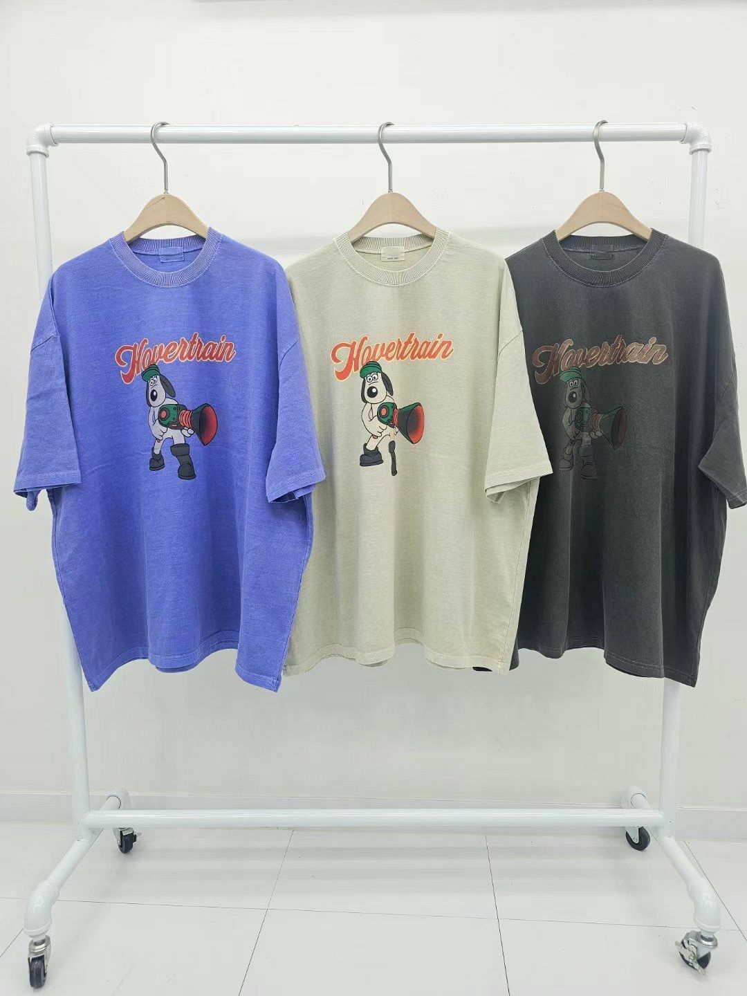 洗水狗仔圖案英文字短袖Tee T5347