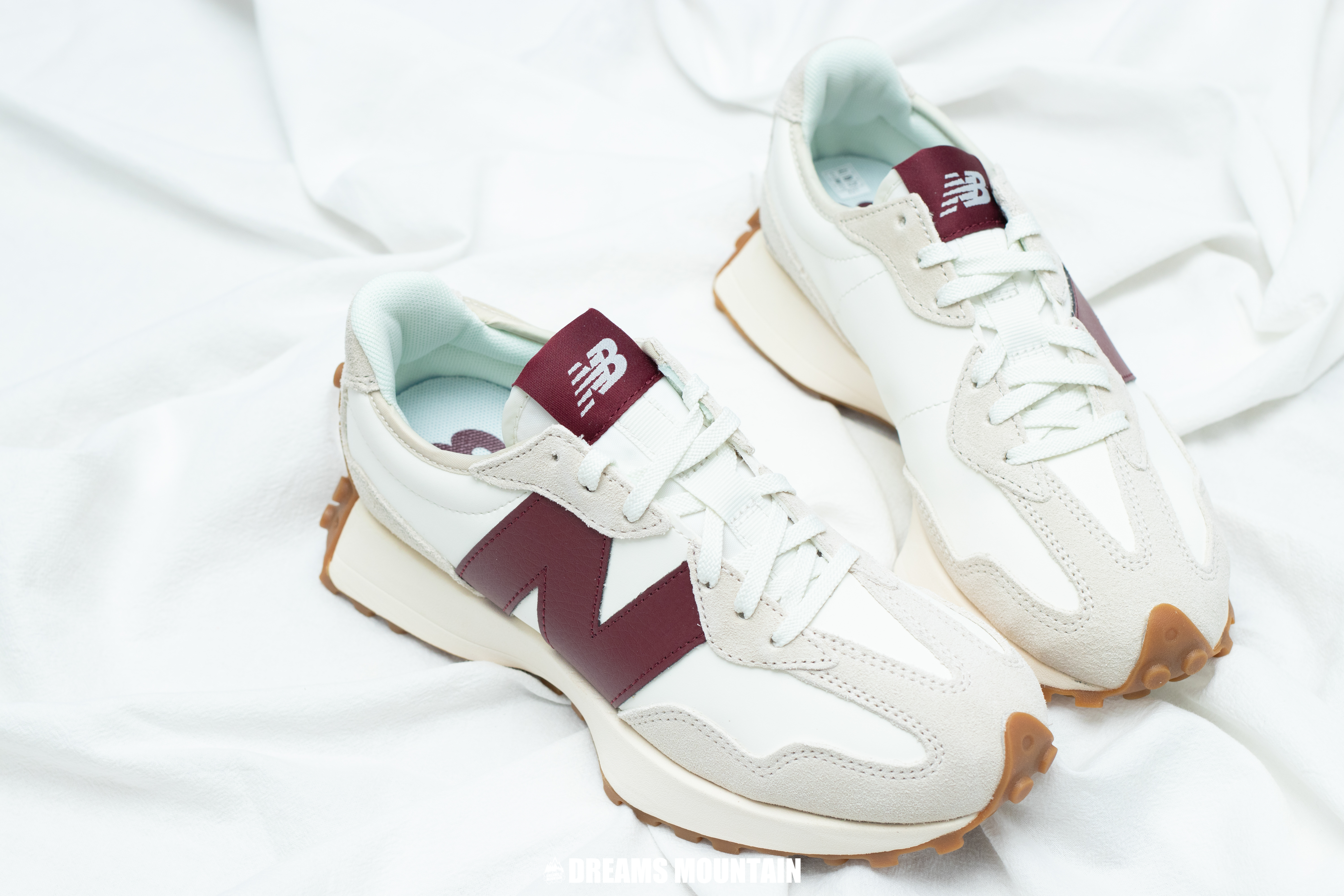 【預訂】New Balance 327 酒紅皮焦糖底-WOMEN