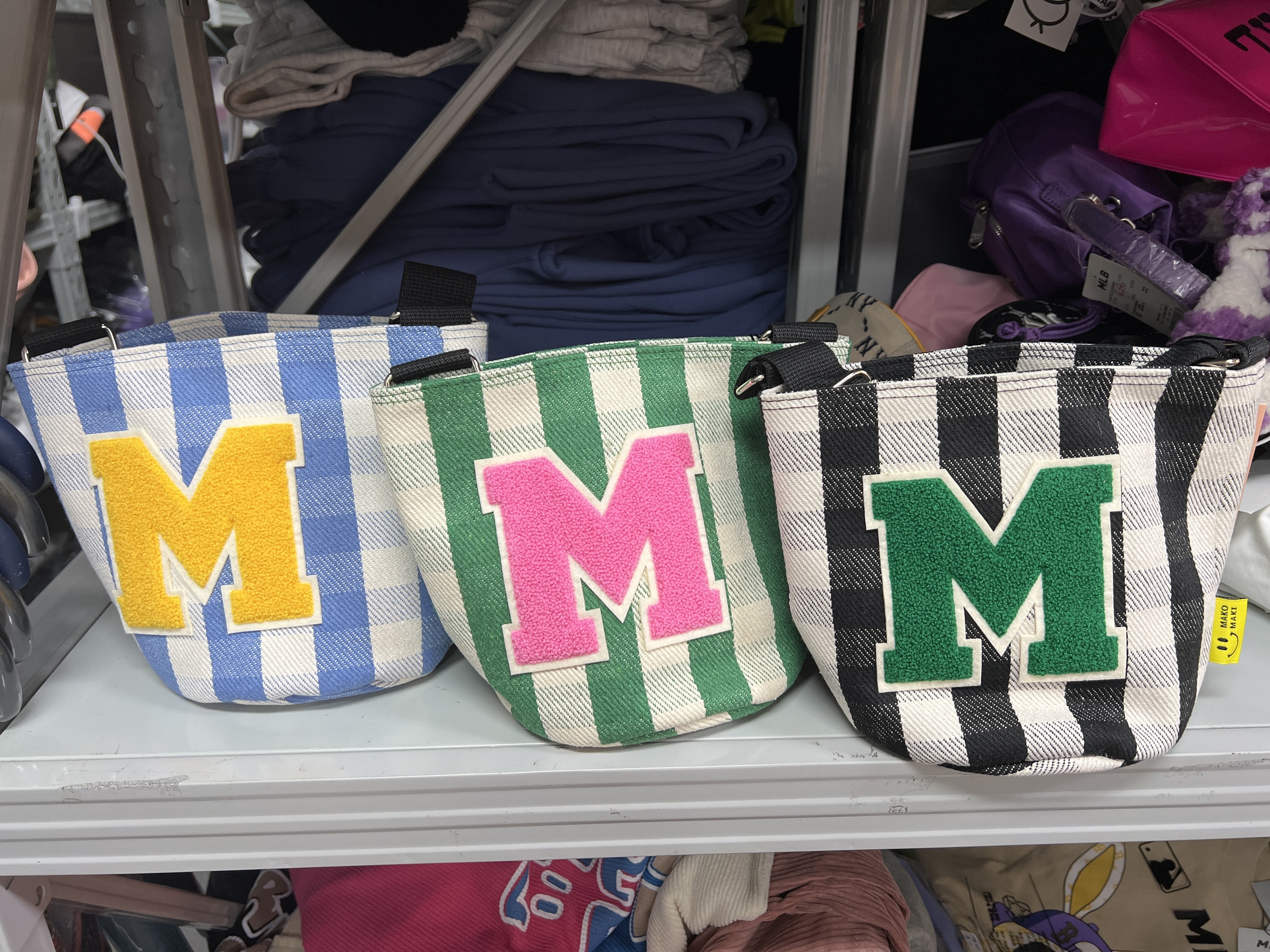 現貨 韓國格仔M字斜咩袋 (F232)