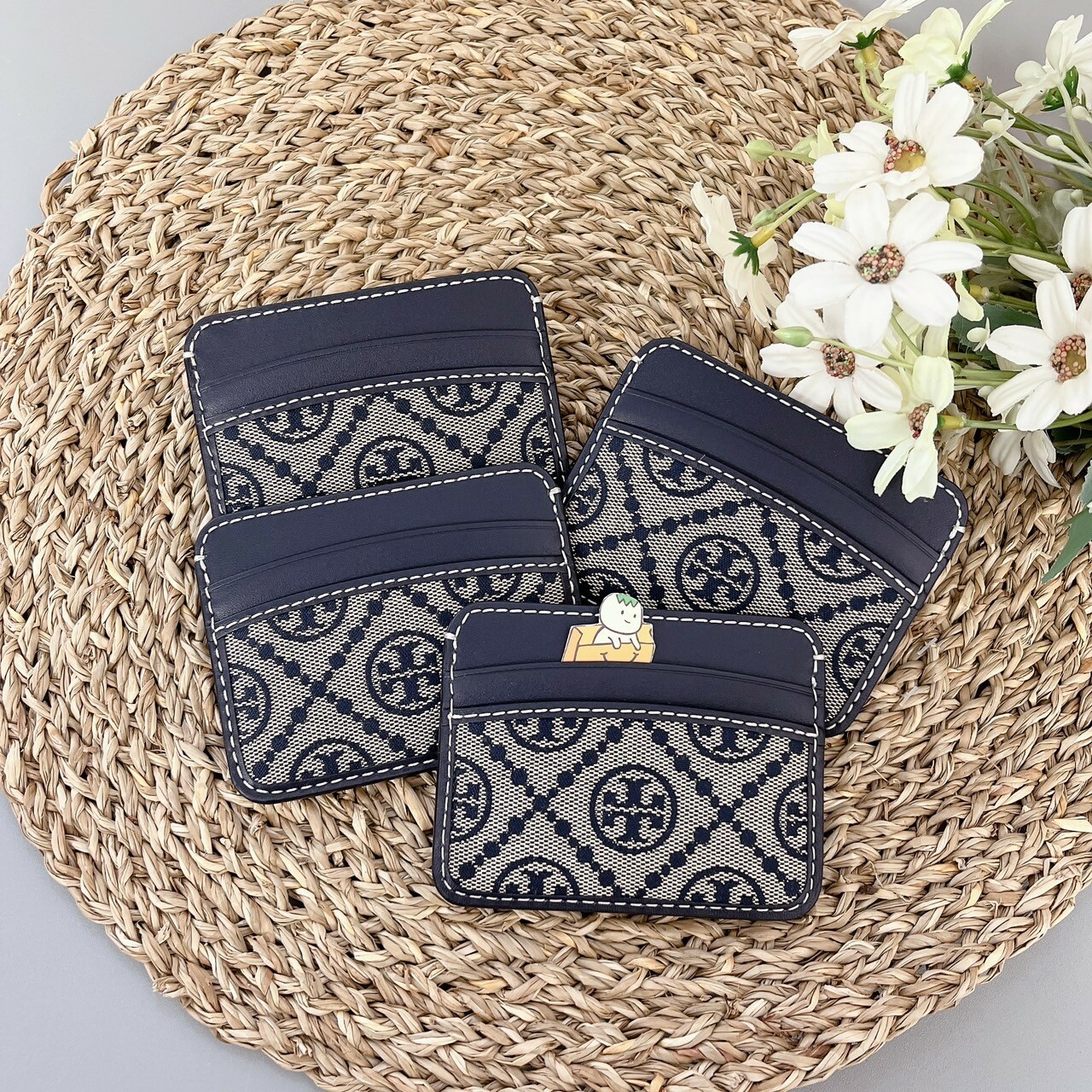 T Monogram Jacquard Card Case