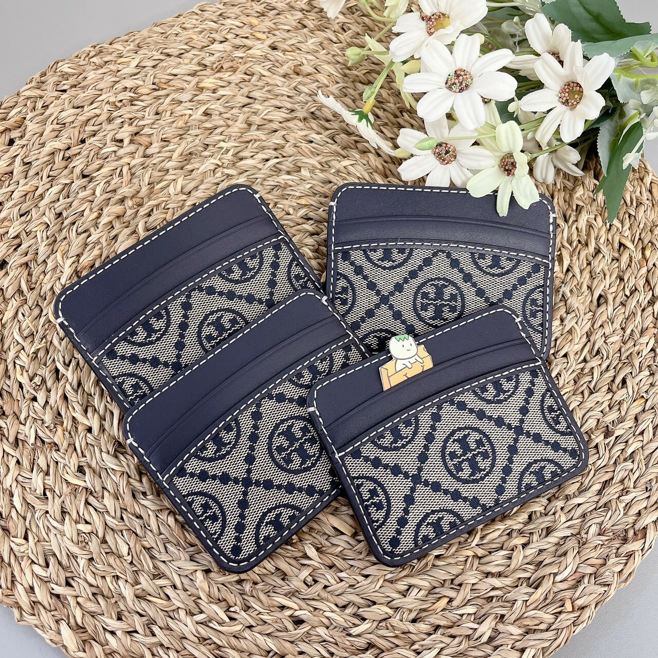 T Monogram Jacquard Card Case