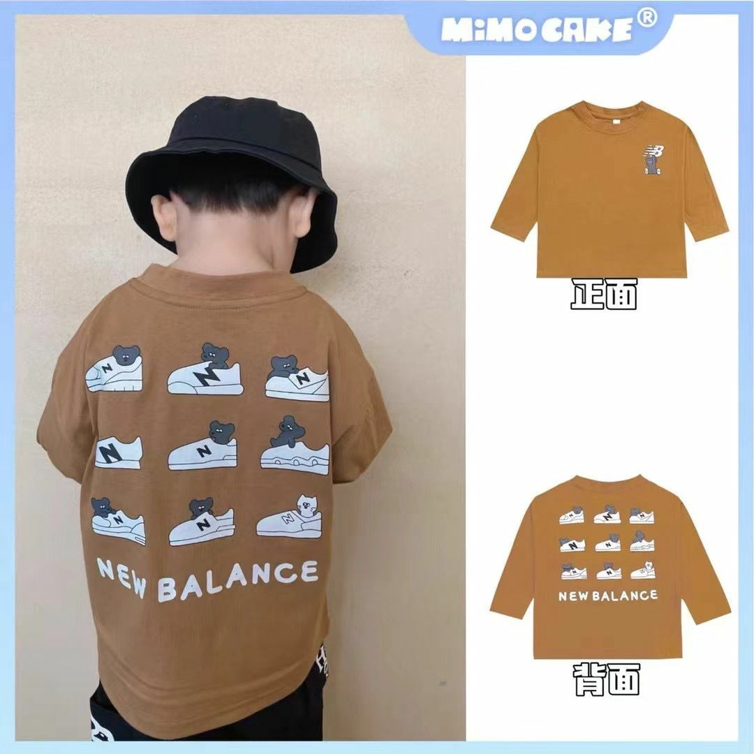 廠單 new balance 親子滿背印花短袖