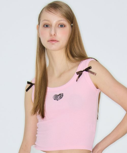 LUVISTRUE - HEART RIBBON TEE (PINK)