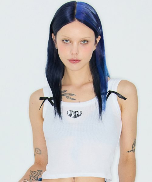 LUVISTRUE - HEART RIBBON TEE (WHITE)