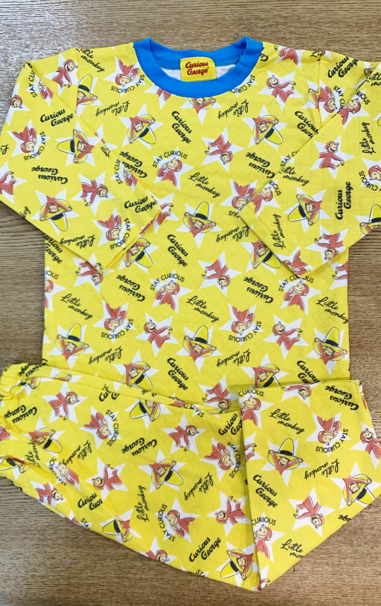 清貨優惠 Curious Geogre長袖空氣棉家居服套裝 100-110碼