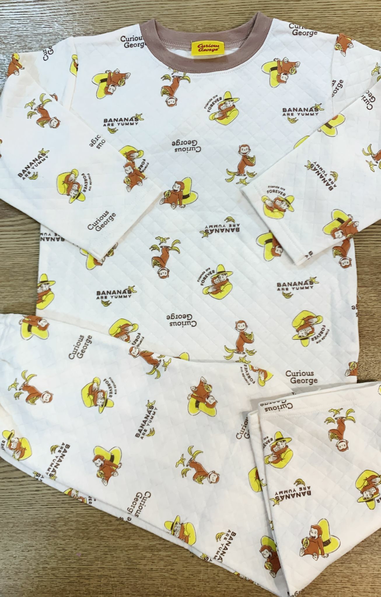 清貨優惠 Curious Geogre長袖空氣棉家居服套裝 110-120碼