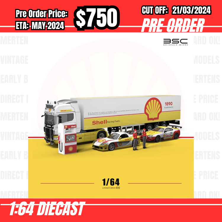 RS-$750 * Time Micro * 1:64 Enclosed Container Transporter Shell Full Set [OD17/03]