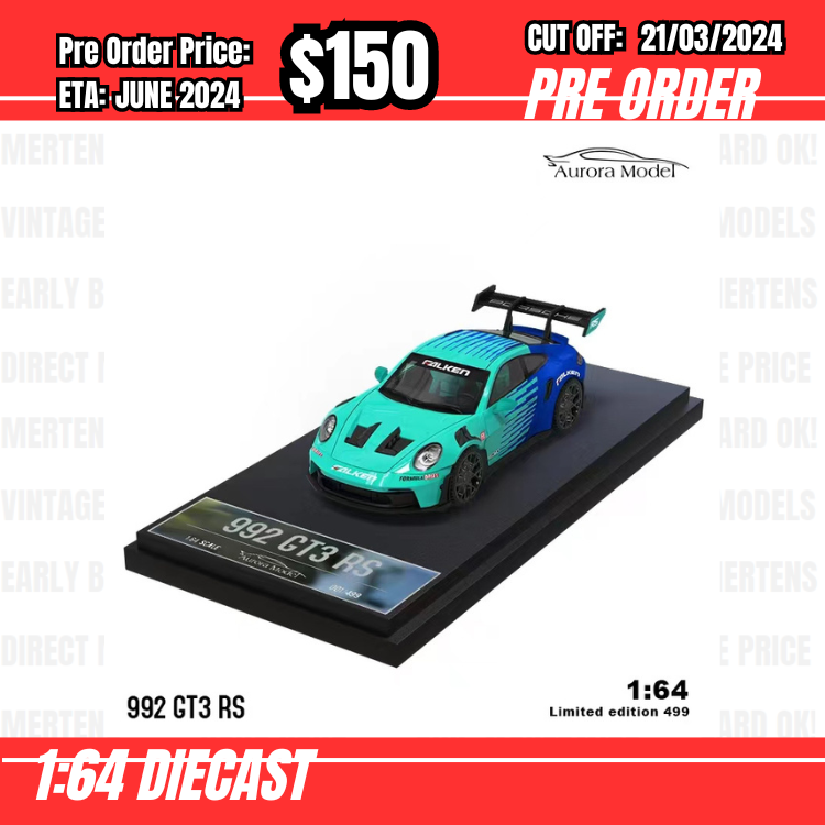 RS-$150 * Time Micro * 1:64 Porsche 992 GT3 RS Falken [OD17/03]