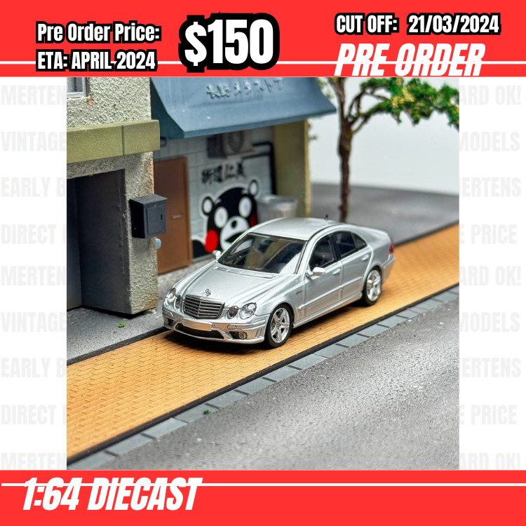 RS-$150 * MK Model * 1:64 Mercedes Benz E63 AMG W211 Silver [OD17/03]