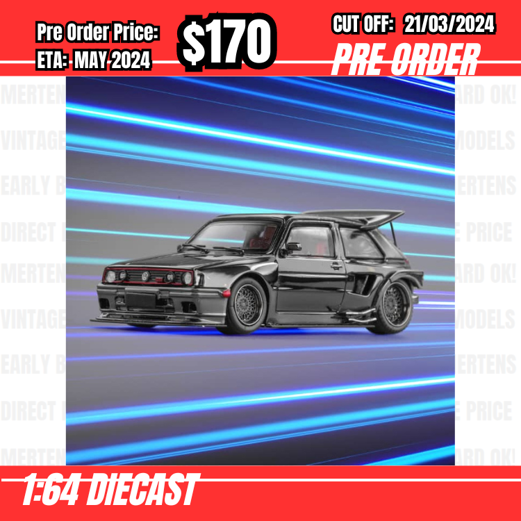 RS-$170 * Liberty64 * 1:64 Volkswagen Golf MK2 Chrome Gun Grey [OD17/03]