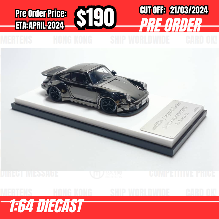 RS-$190 * Model Collect * 1:64 Porsche RWB930 Whale Wing Chrome Gray [OD17/03]
