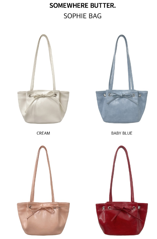 [SOMEWHERE BUTTER]★Sophie bag SOMEWHEREBUTTER - SOPHIE BAG (4 COLORS) 復古手提/肩背包🎀-肉