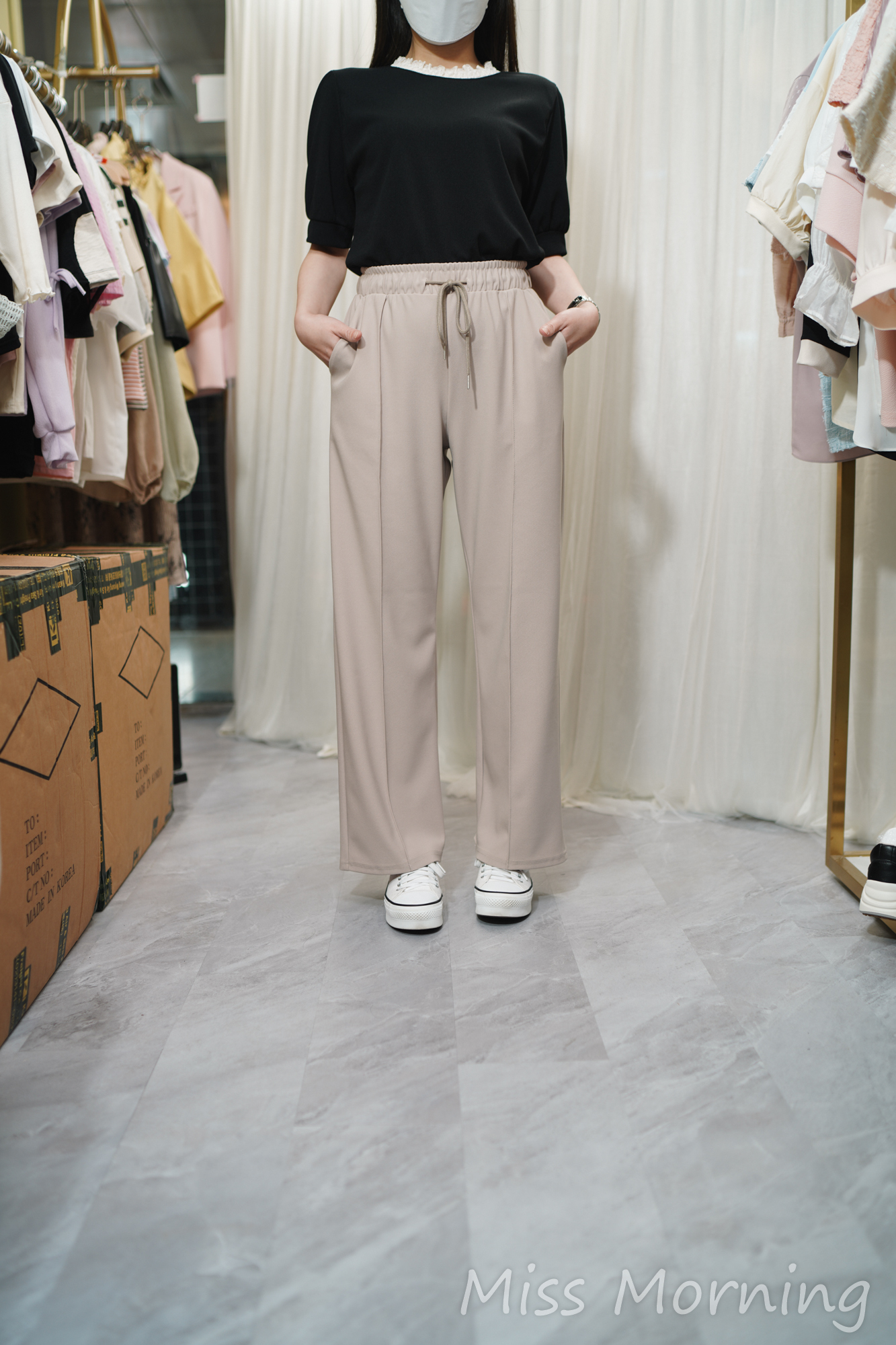 Lace領簡約上衣(13770)&速乾顯瘦褲(33711)