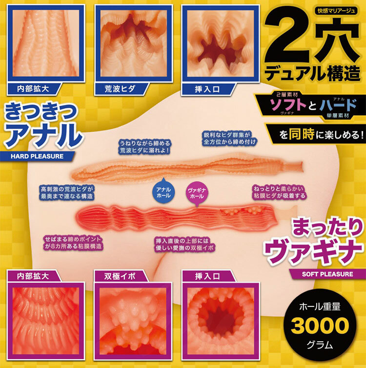 maccos Den Boo 等身大尻 中大型自慰器-3kg 臀型自慰器