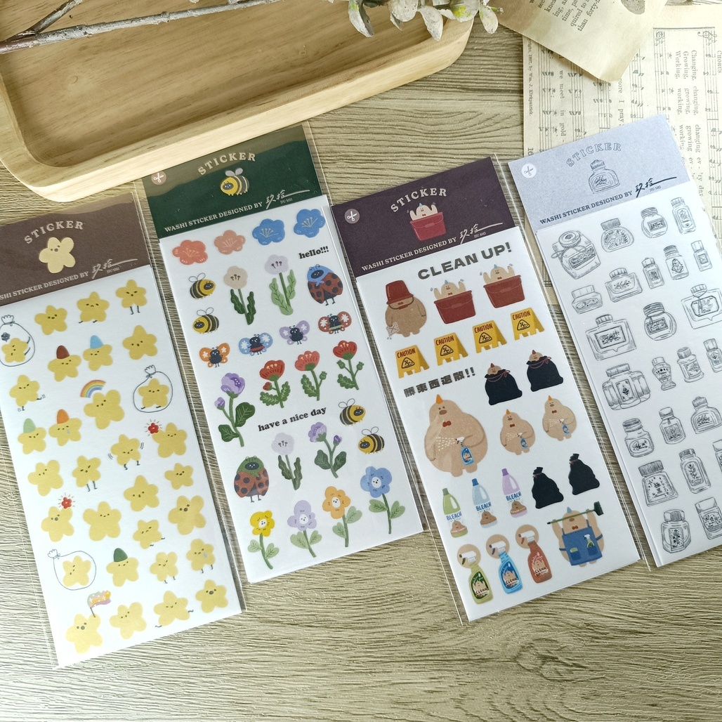 玖拾．和紙貼紙包 共四款