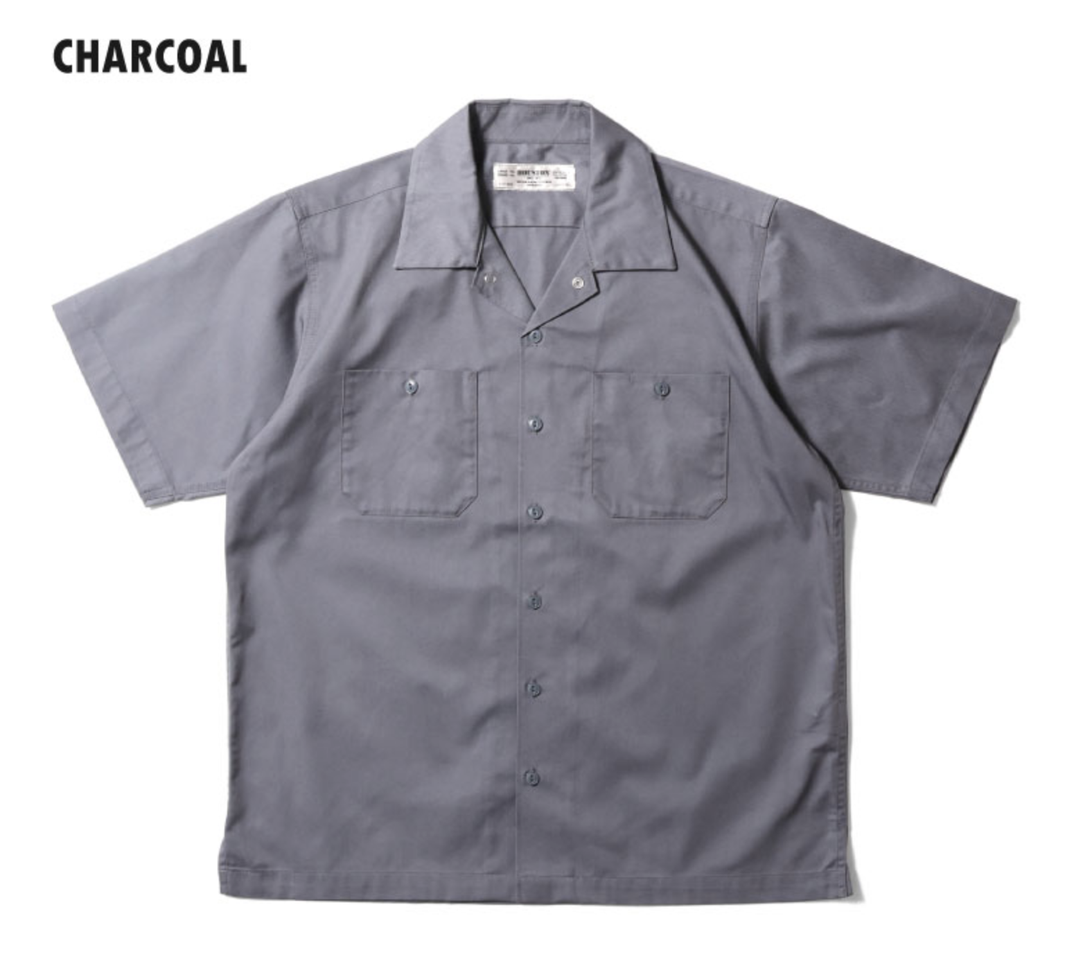 HOUSTON TC TWILL WORK S/S SHIRT / CHARCOAL