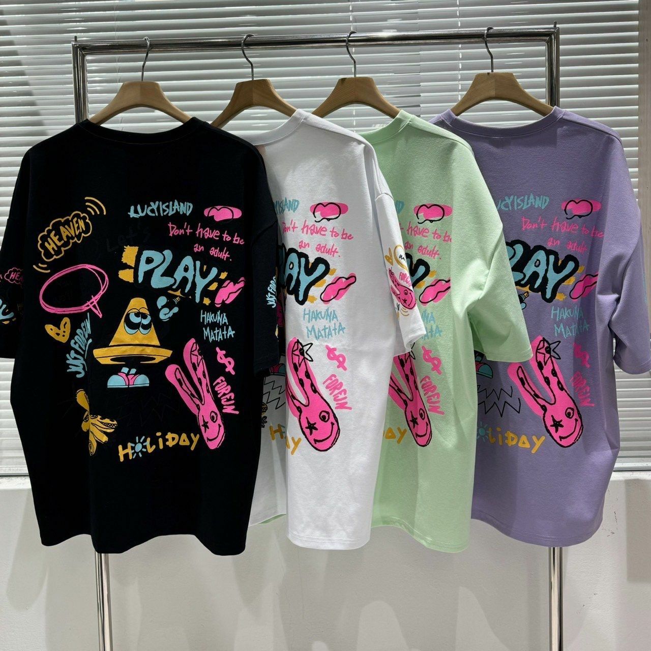 英文字圖案短袖Tee BY ATTENTION-161T