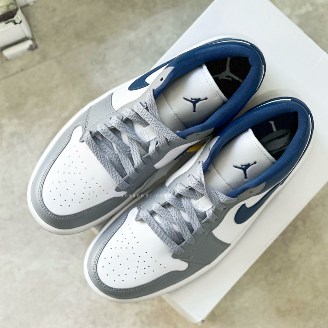 NIKE AIR JORDAN 1 LOW ''CEMENT BLUE'' 低筒灰白藍勾 DC0774-042