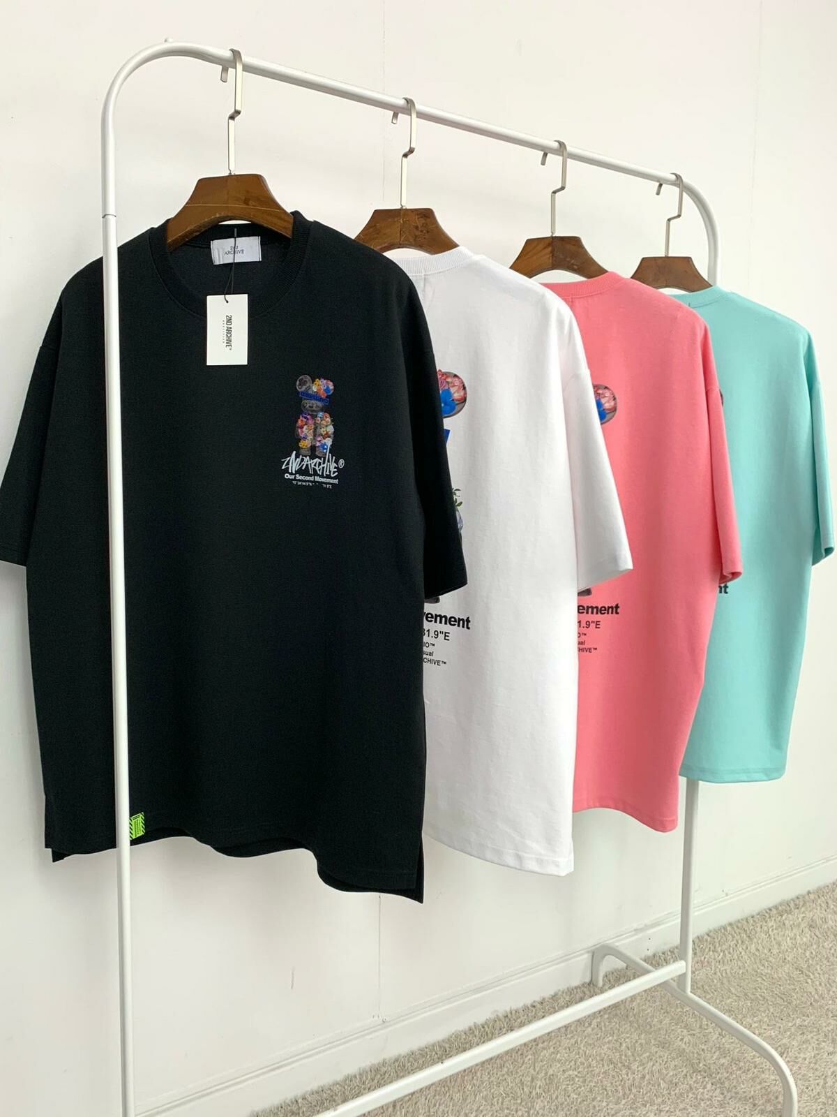 熊仔圖案英文字短袖Tee 2nd ARCHIVE-100T