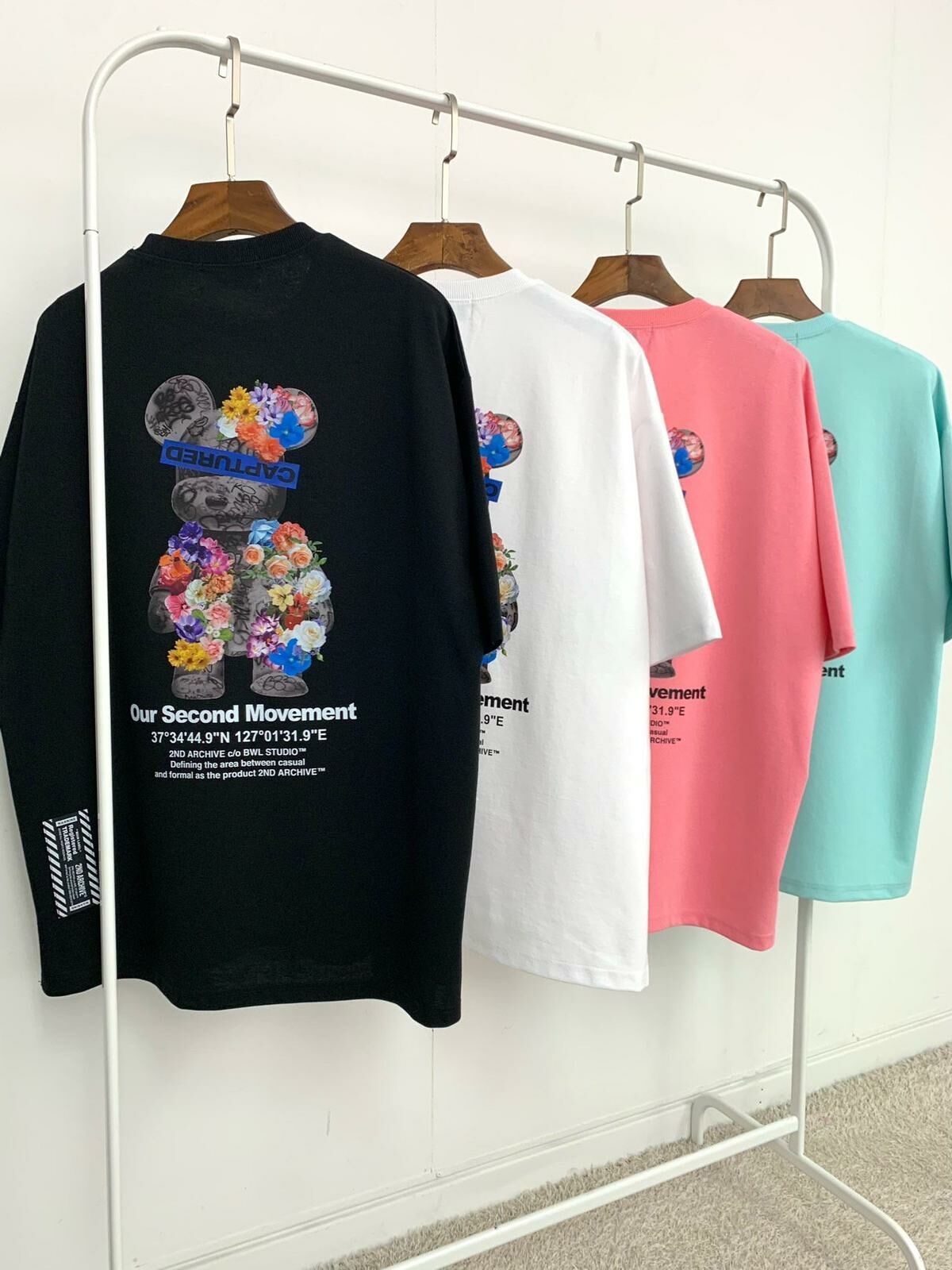 熊仔圖案英文字短袖Tee 2nd ARCHIVE-100T