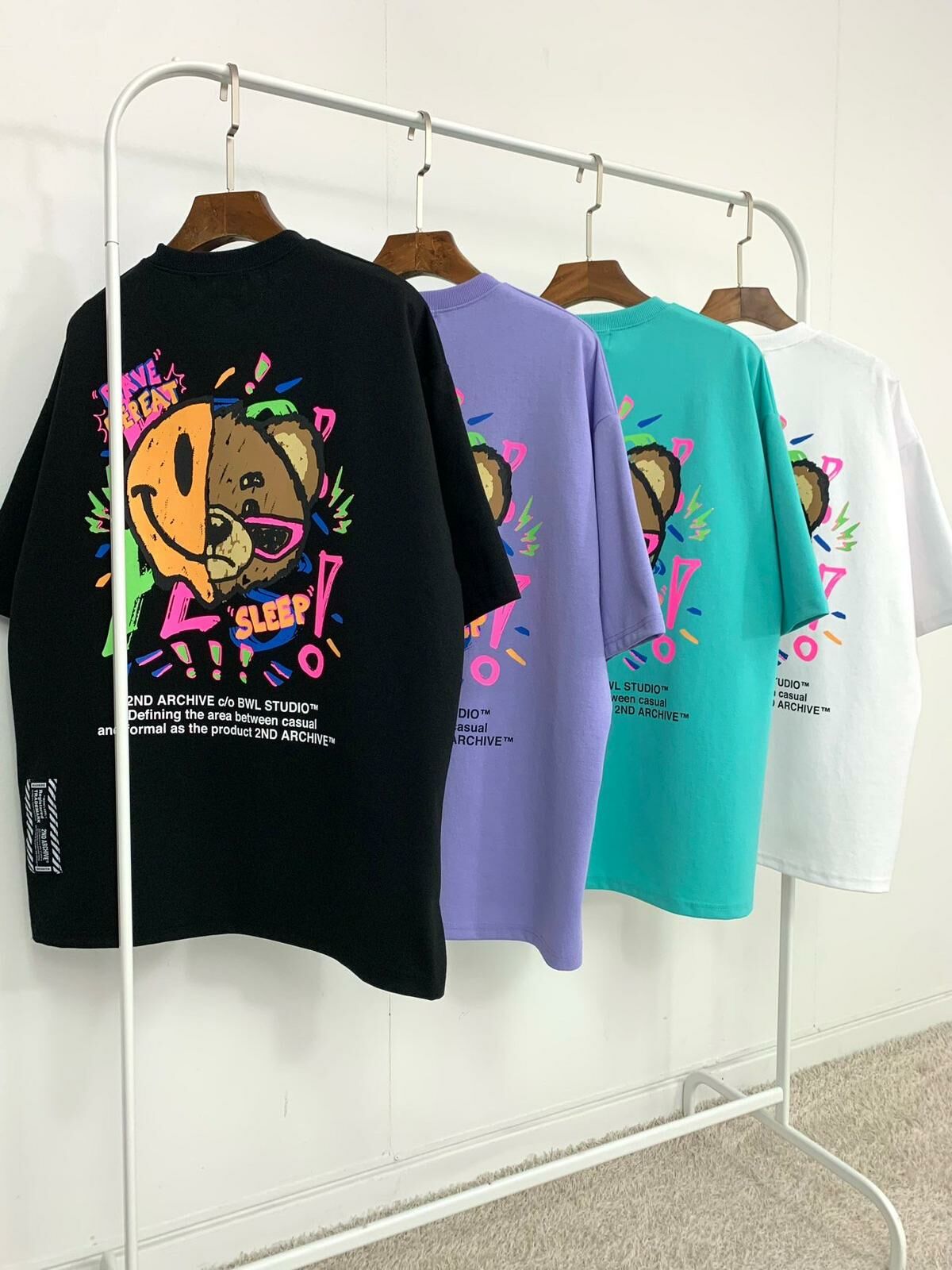 笑哈哈圖案英文字短袖Tee 2nd ARCHIVE-108T