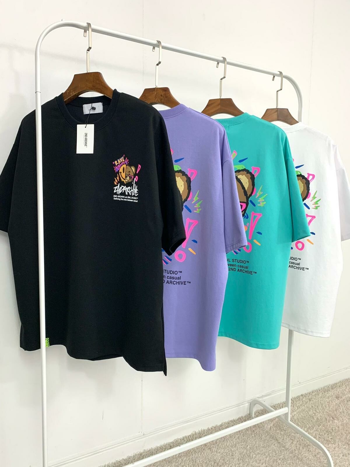 笑哈哈圖案英文字短袖Tee 2nd ARCHIVE-108T