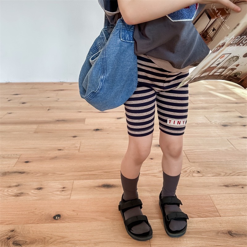 Tiny條紋五分內搭褲(2色)