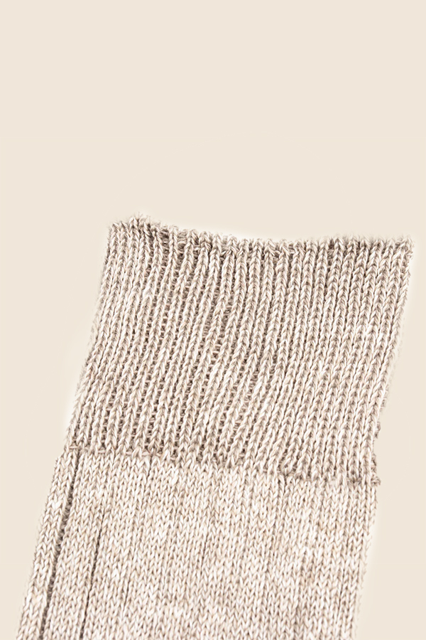 ROTOTO - R1461 LINEN COTTON RIBBED CREW 襪