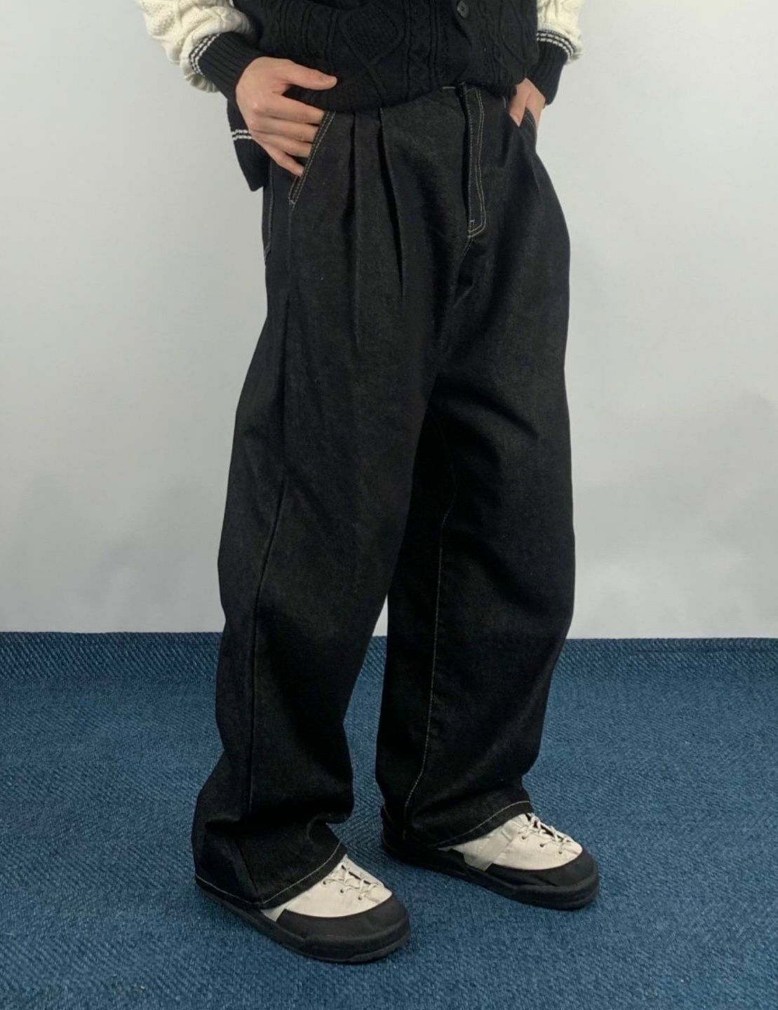 淨色鬆身牛仔褲 P2740