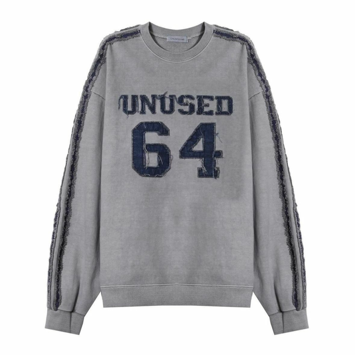 拼牛仔英文字圖案衛衣 T5328