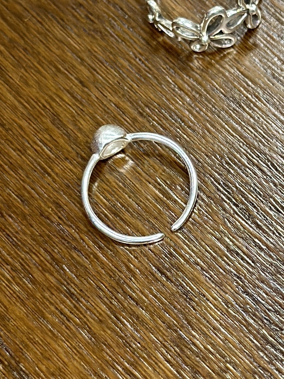 Silver boulder open ring ⁎S925