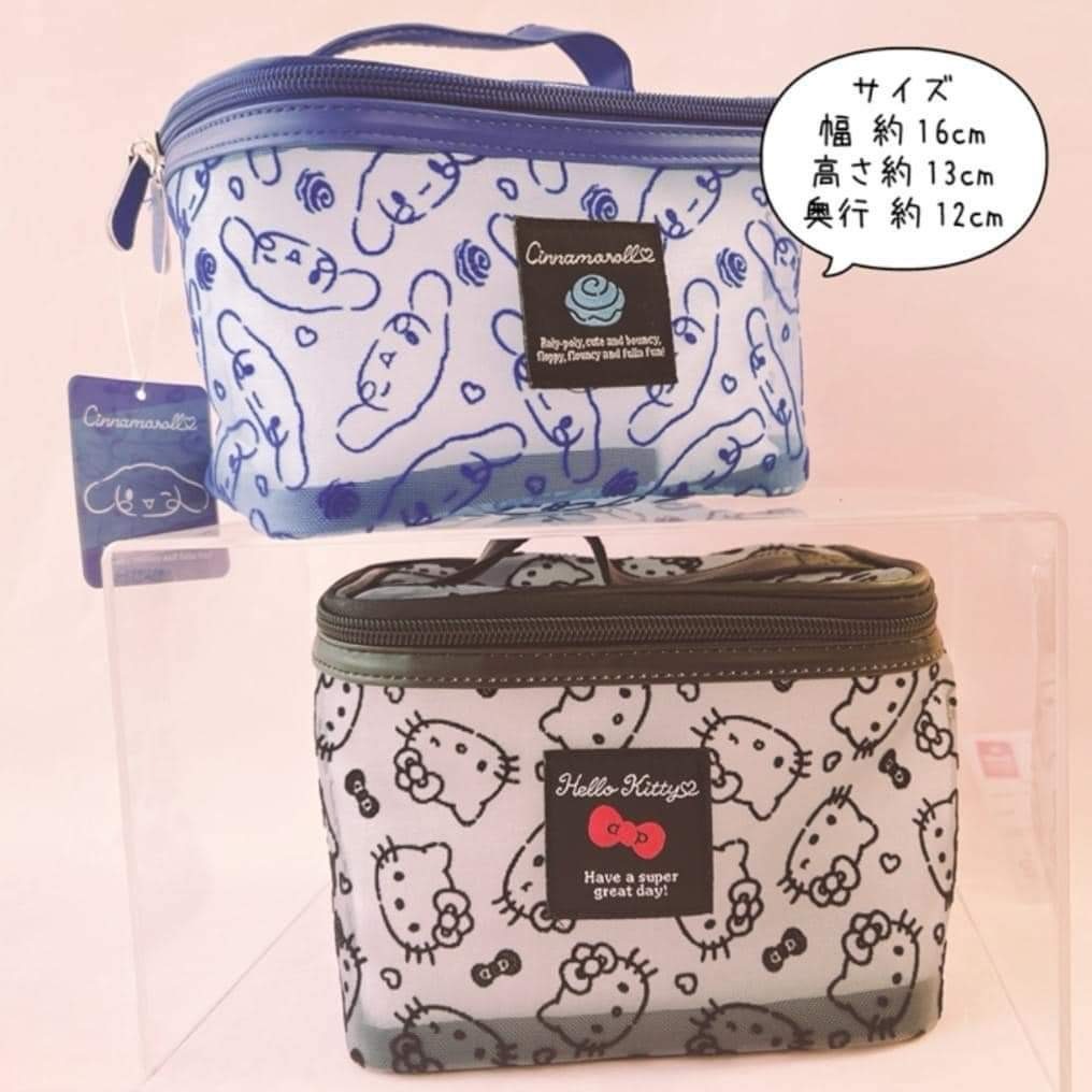 Sanrio刺繡手提網紗化妝袋