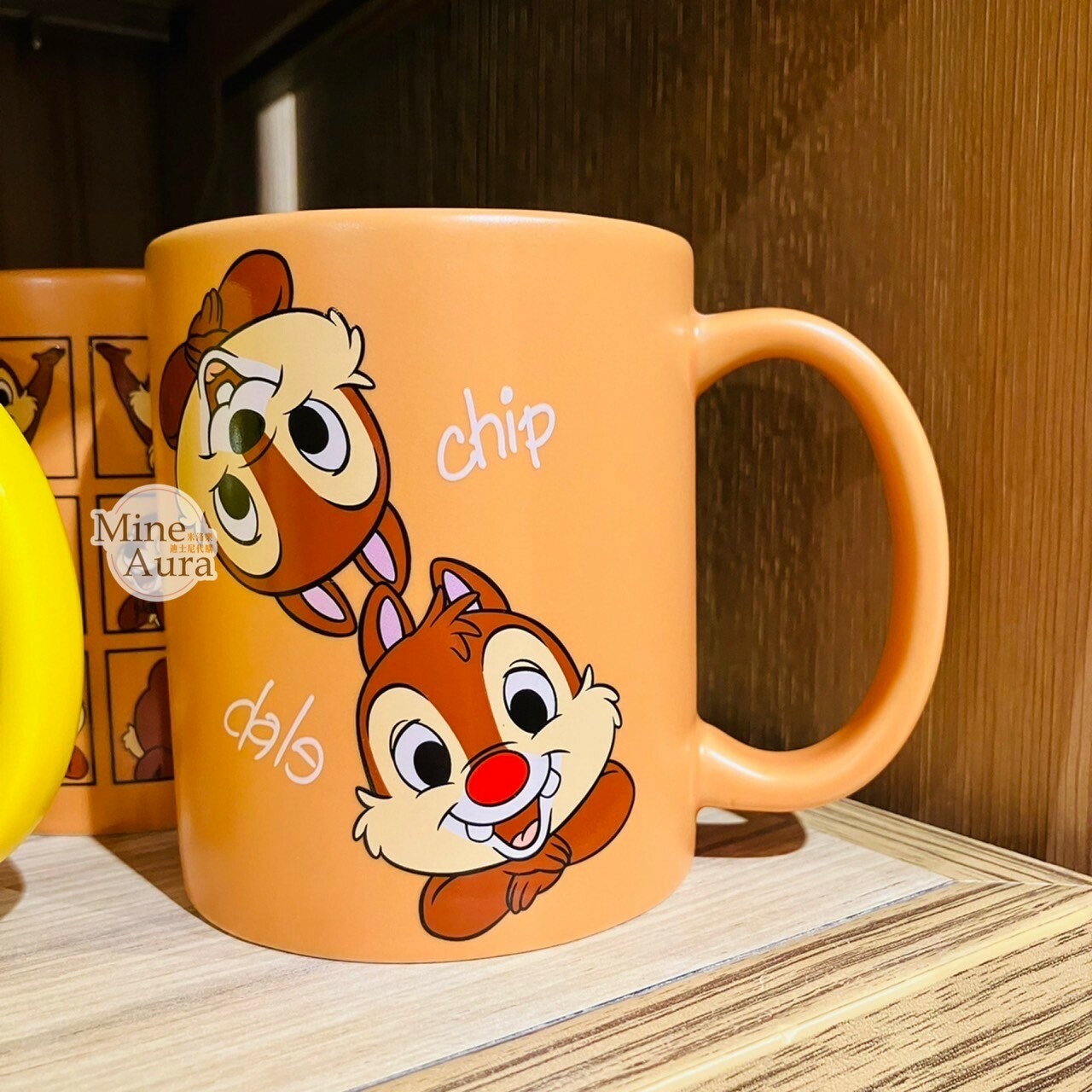 奇奇蒂蒂 Chip 'n Dale 大頭圖案 陶瓷 馬克杯 水杯 -香港迪士尼樂園