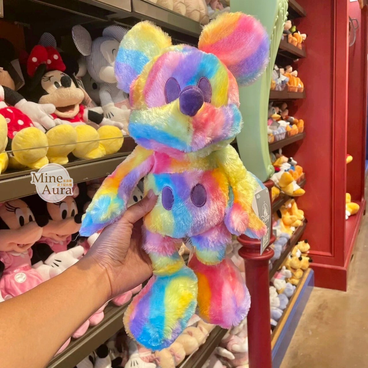 (限時特價) 米奇 Mickey 彩虹 漸層渲染 娃娃 玩偶 -上海迪士尼樂園