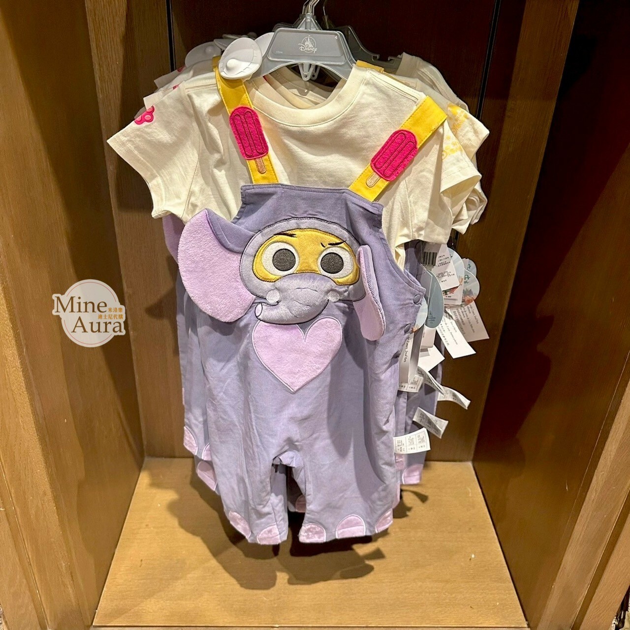 飛仔 Finnick 大頭造型 吊帶褲 + 上衣 2件組 嬰兒用品 動物方城市 Zootopia -上海迪士尼樂園