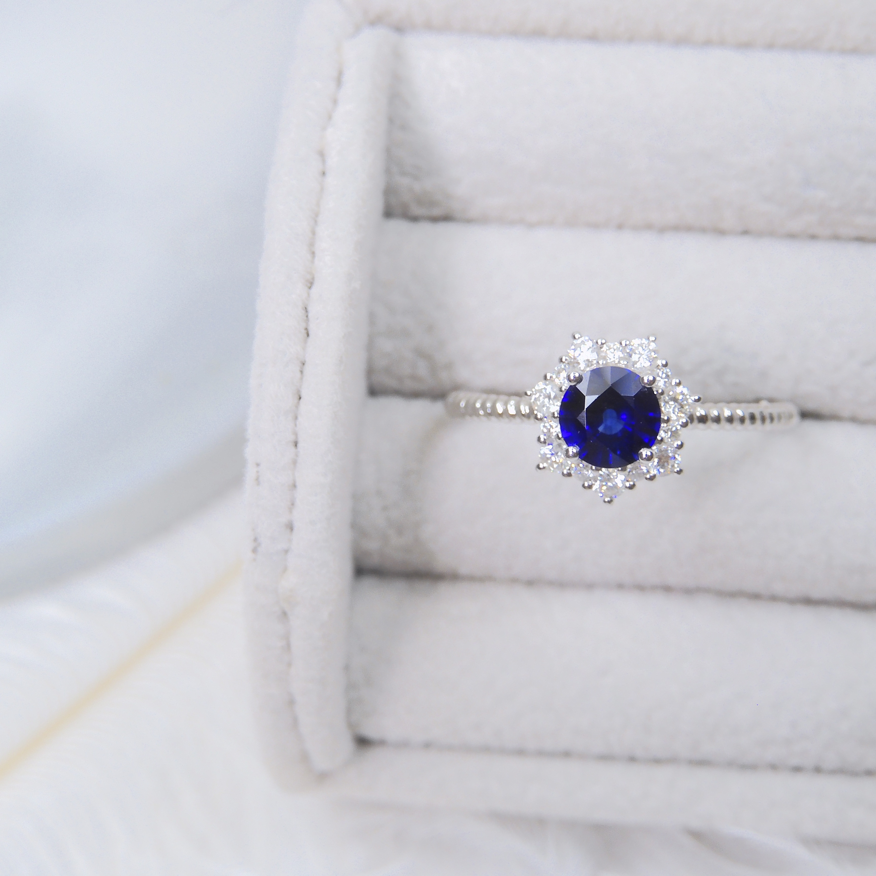 18K金 0.53ct 藍寶石戒指 (配國際證書)