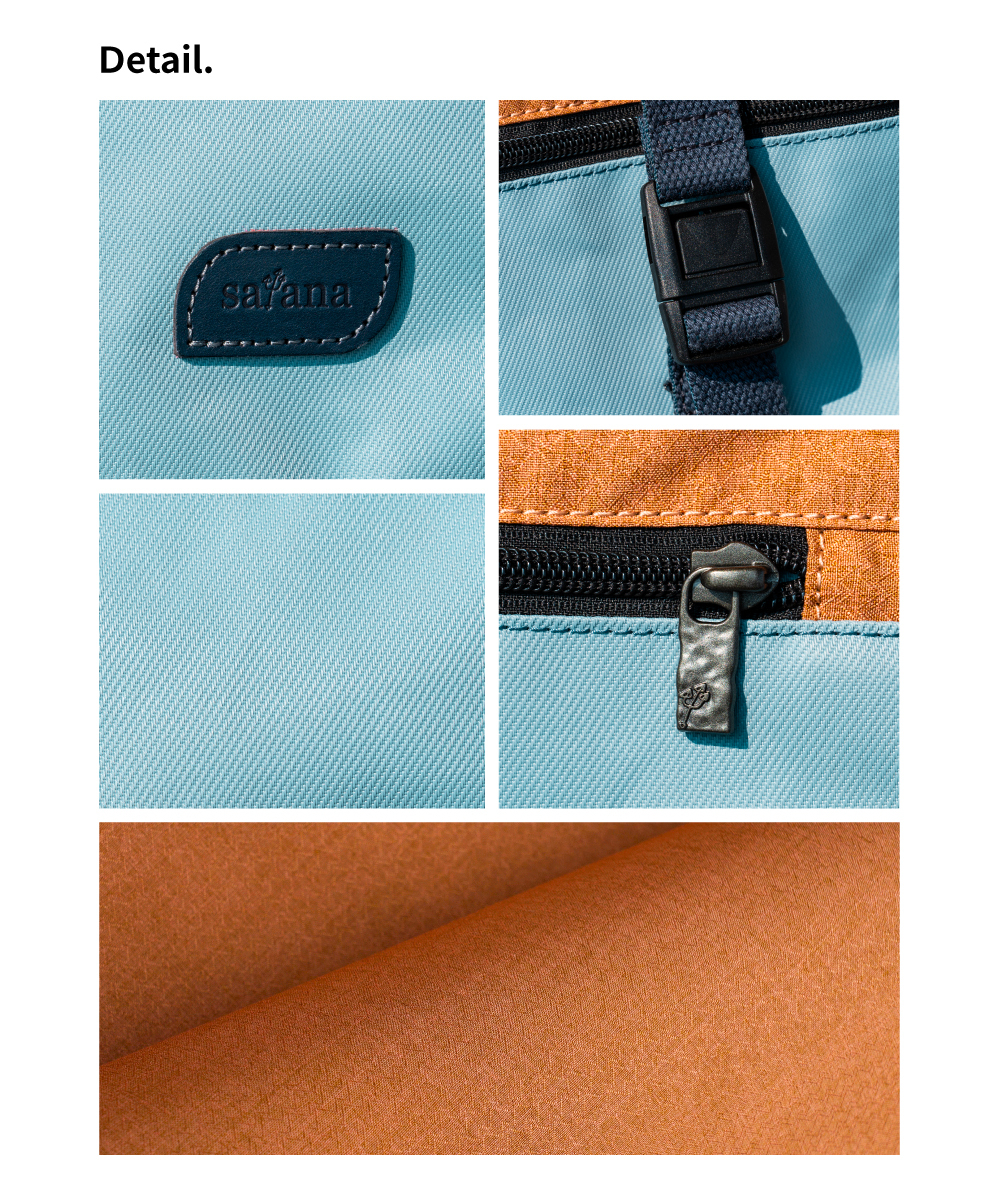 satana ECO 曦望後背包 焦橙橘拼接 SEC0070 細節特寫照