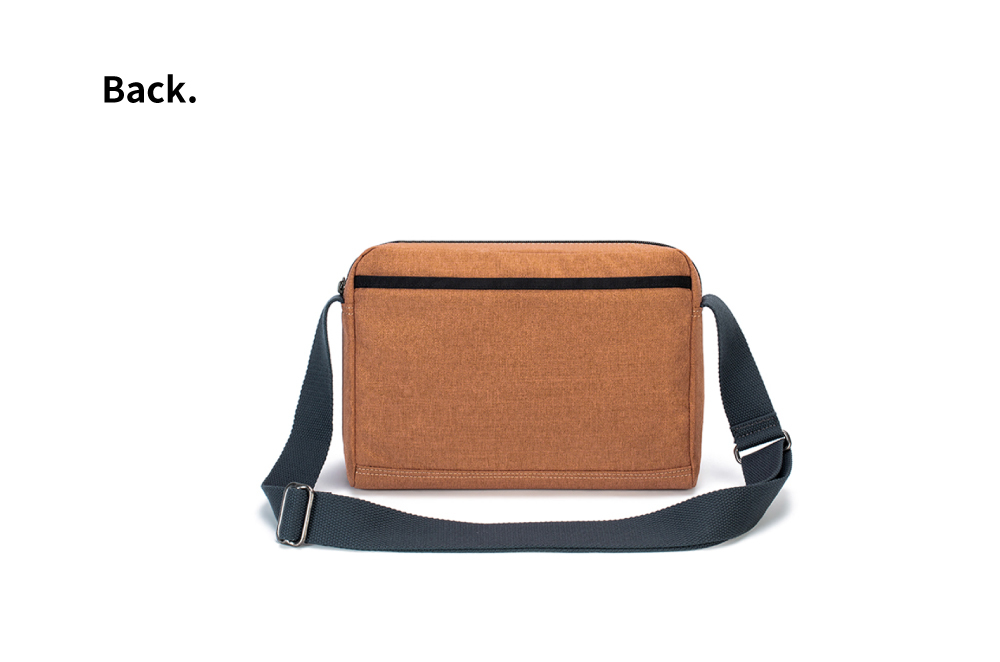 satana ECO 曦望斜背包 焦橙橘拼接 SEC0080 背面照