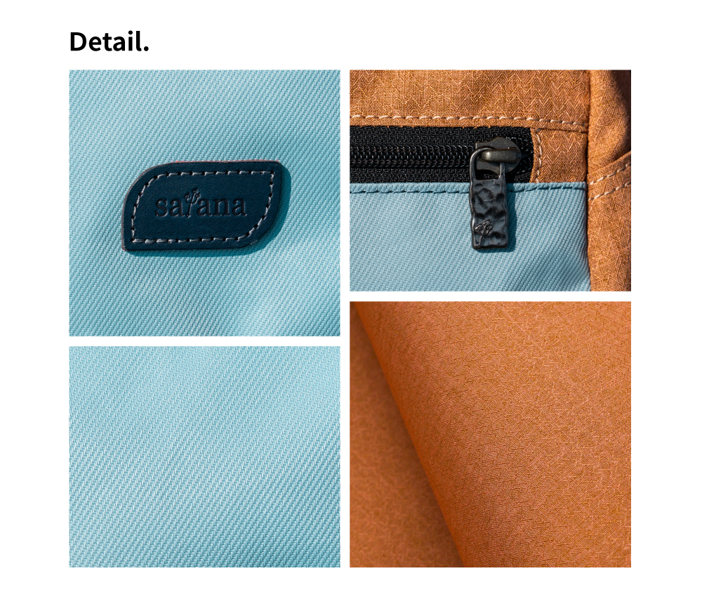 satana ECO 曦望斜背包 焦橙橘拼接 SEC0080 細節特寫照