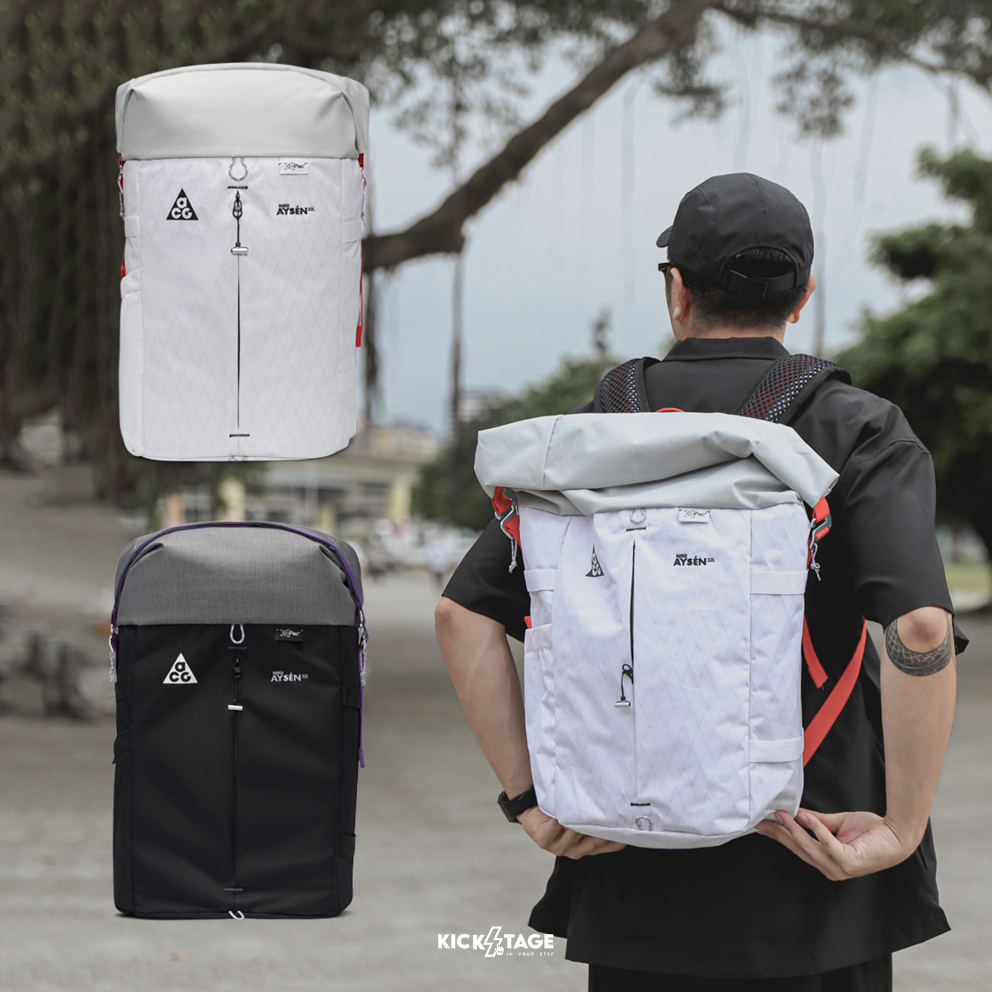 NIKE ACG AYSEN DAYPACK 黑 白 防潑水 登山 運動 32L 休閒 後背包【DV4054】