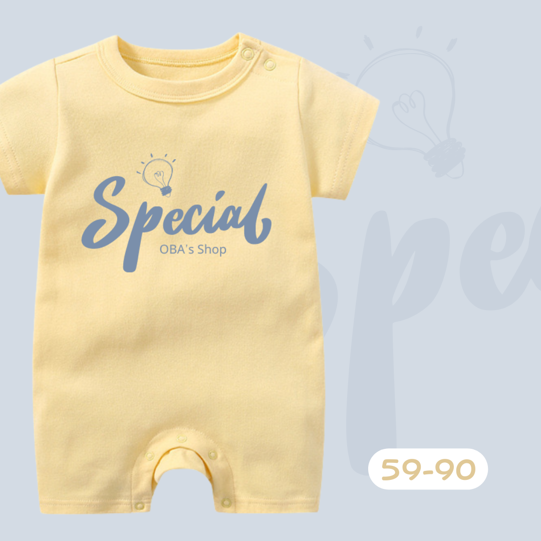 【限量】黃色special短袖連身衣(59-90)