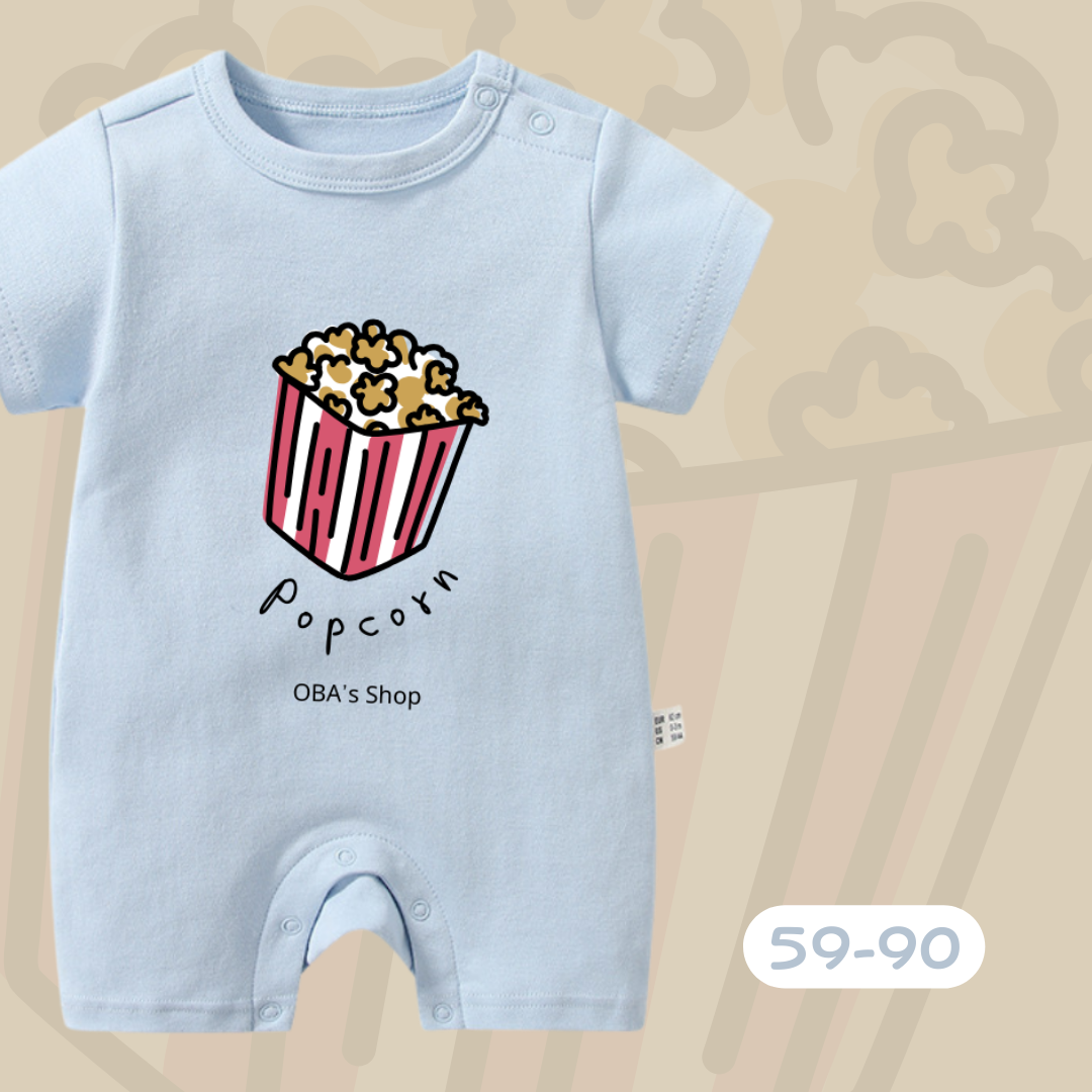 【獨家】大爆米花短袖連身衣(59-90)