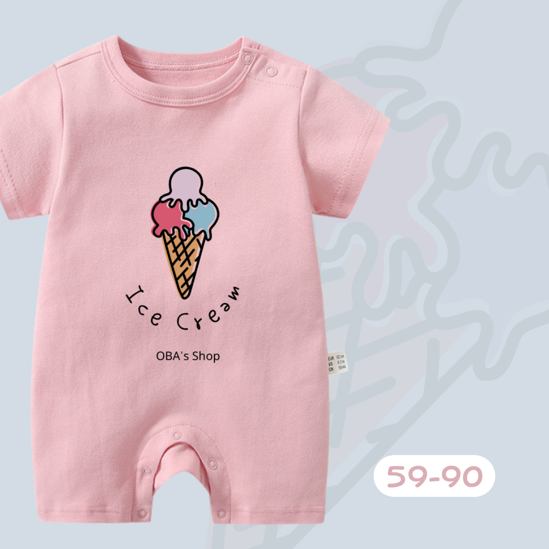 【獨家】大冰淇淋短袖連身衣(59-90)