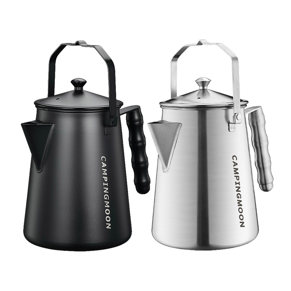 柯曼 SW-6 & BKSW-6焚火水壺-銀色和鍍鈦黑色
