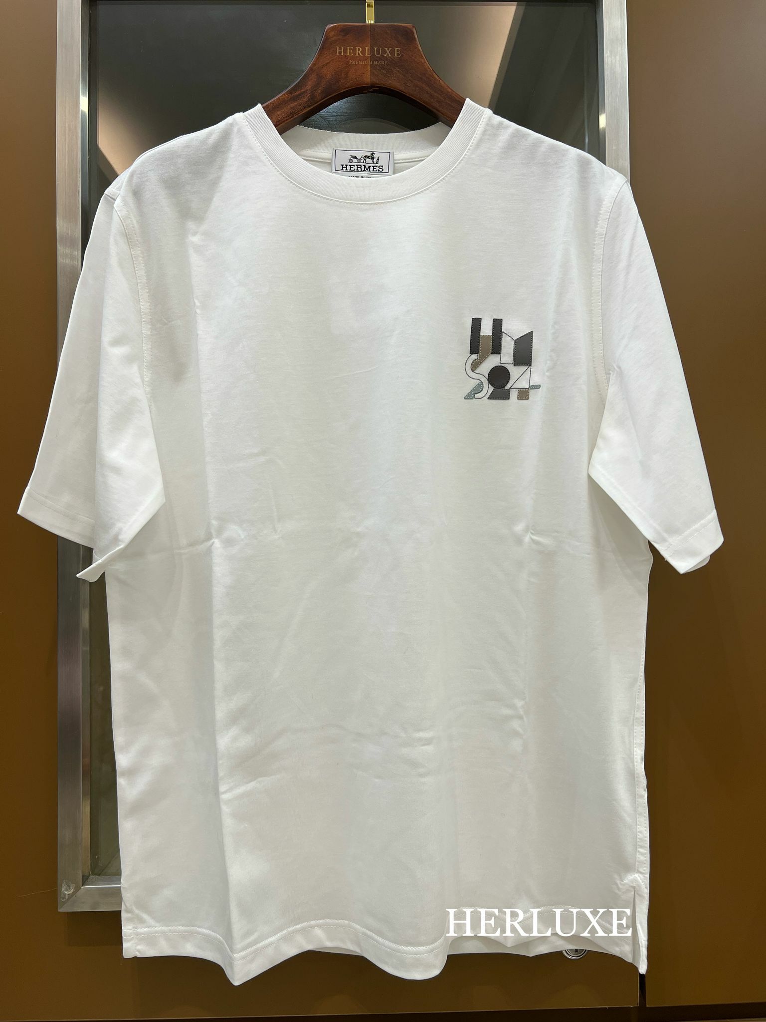 Mini patch cuir 90 blanc S