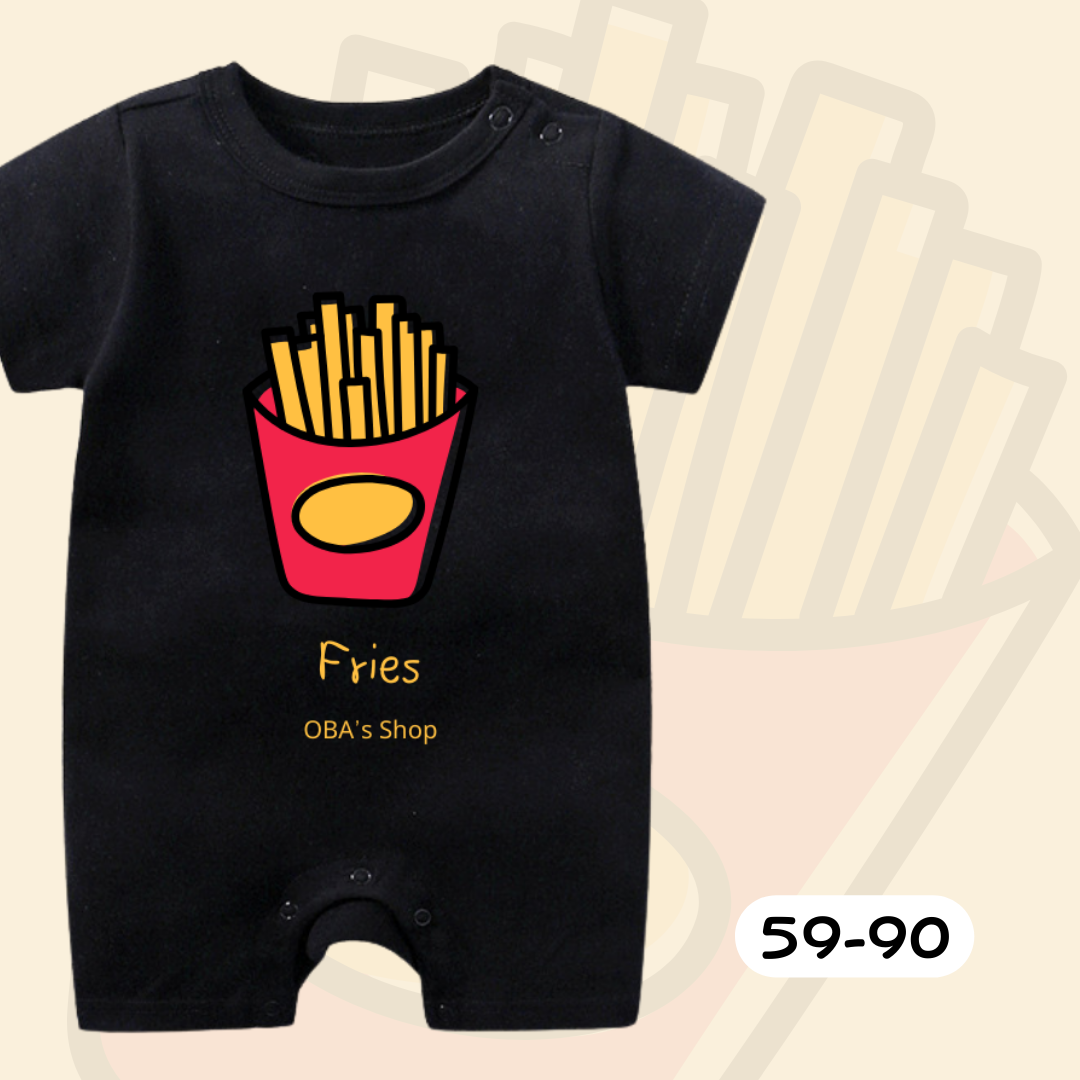 【獨家】大薯條短袖連身衣(59-90)