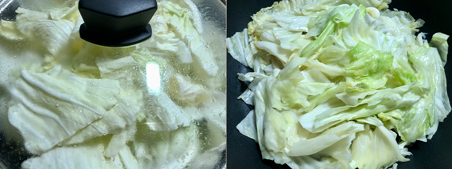 天時莓果-醋溜高麗菜肉絲-步驟5.6